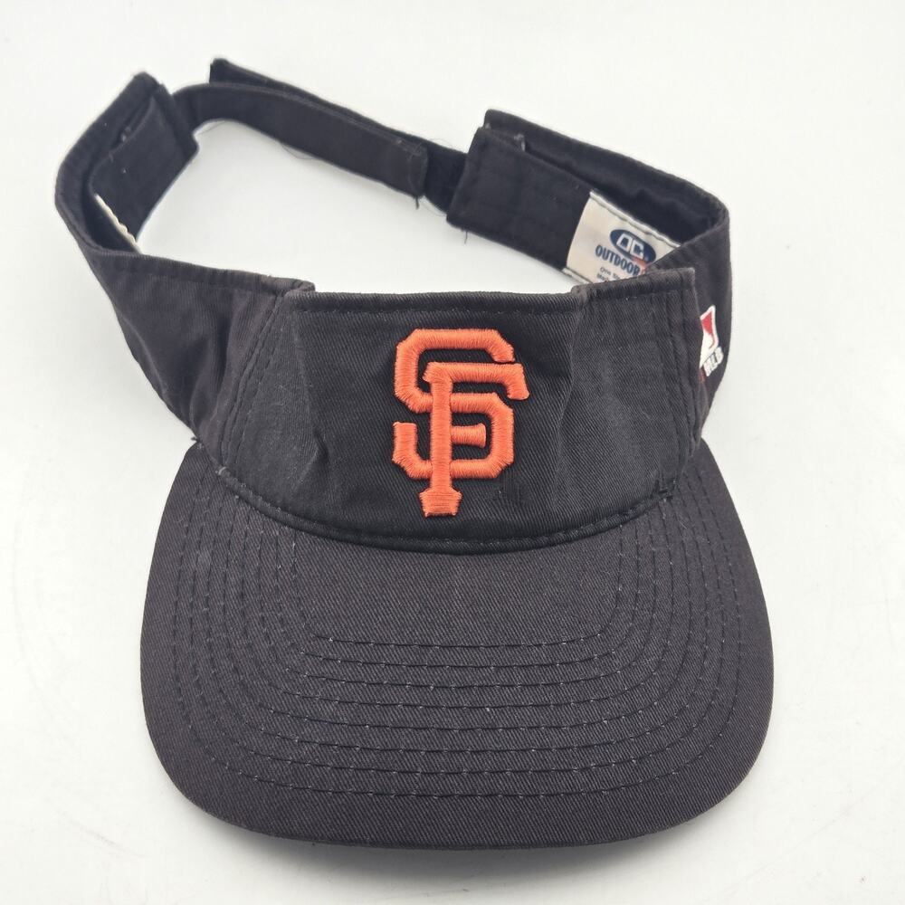 Vintage San Francisco Giants Visor Black Orange Team MLB Outdoor Cap Y2K